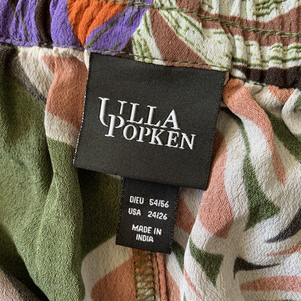 Ulla Popken Plus Size 24/26 Tropical Print Top and Pants Set Multicolor 2830 - Picture 3 of 14
